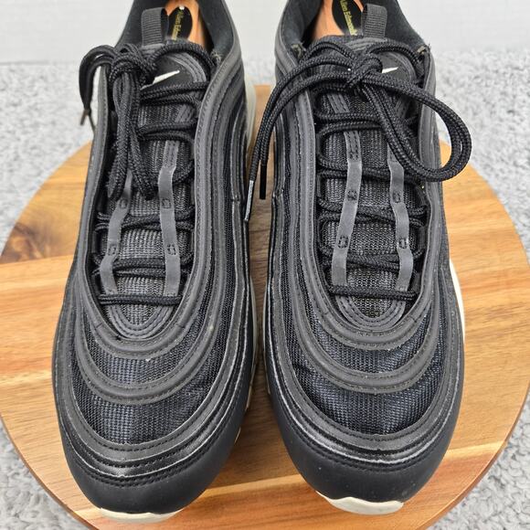 Nike Mens 12 Air Max 97 Black White Casual Athletic Daily Lifestyle Gym Sneaker - Picture 6 of 12